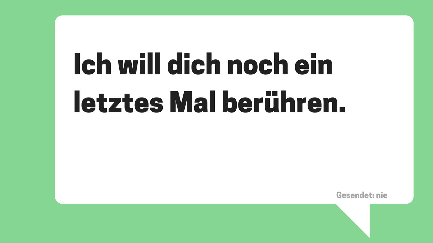 SMS an Ex-Partner, die nie abgeschickt wurden