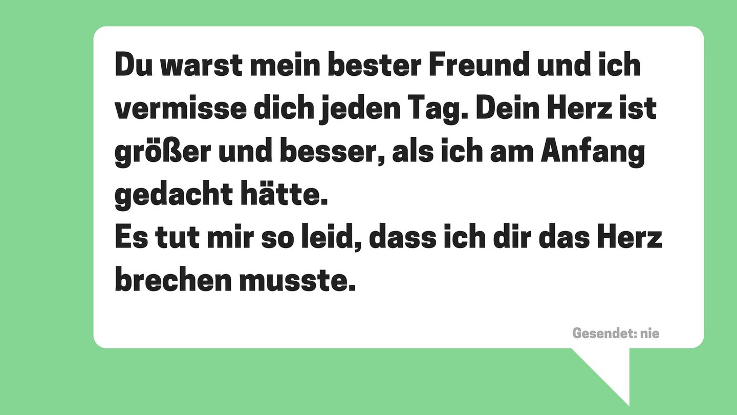 SMS an Ex-Partner, die nie abgeschickt wurden