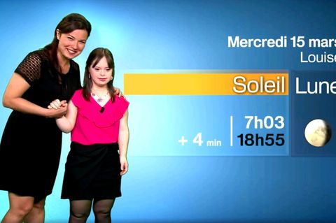 Mélanie Ségard (21, r.) hat sich ihren großen Traum erfüllt und mit den Wetterbericht im französischen Fernsehen präsentiert.