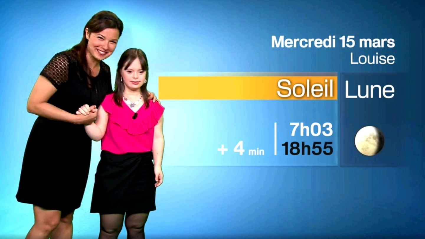 Mélanie Ségard (21, r.) hat sich ihren großen Traum erfüllt und mit den Wetterbericht im französischen Fernsehen präsentiert.