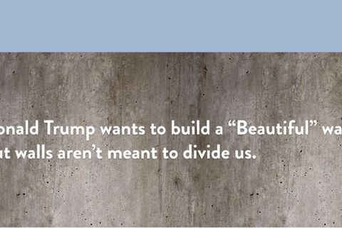 Trump-Protest: Kunst-Aktion gegen Trump: Diese Mauer soll Menschen vereinen