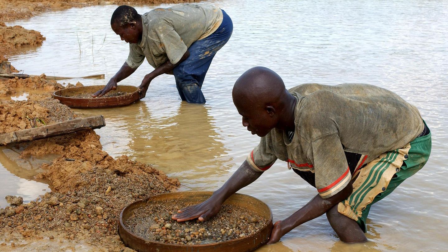 Sierra Leone Diamanten Schürfer