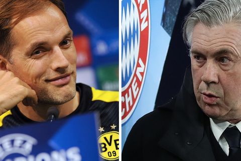 BVB-Trainer Thomas Tuchel (l.) und FC-Bayern-Coach Carlo Ancelotti