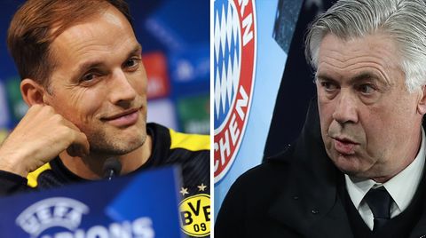 BVB-Trainer Thomas Tuchel (l.) und FC-Bayern-Coach Carlo Ancelotti
