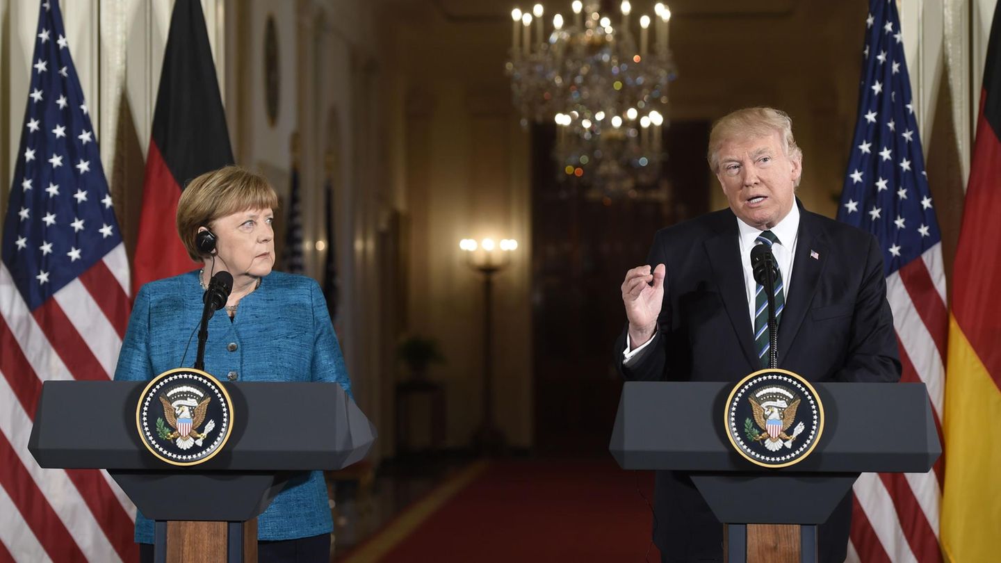US-Präsident Donald Trump betont in seinem Statement nochmals die Wichtigkeit der Nato