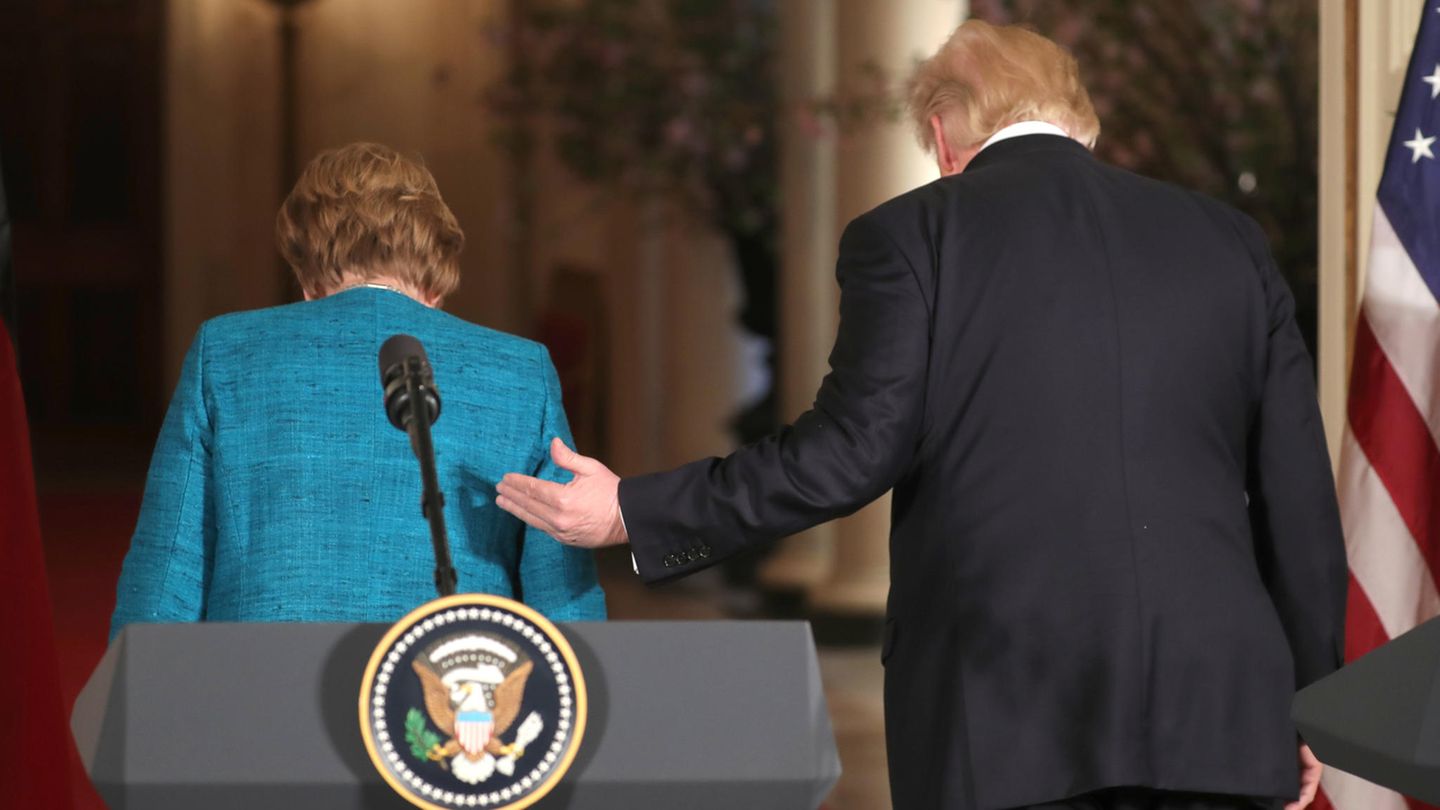 Bundeskanzlerin Angela Merkel und US-Präsident Donald Trump