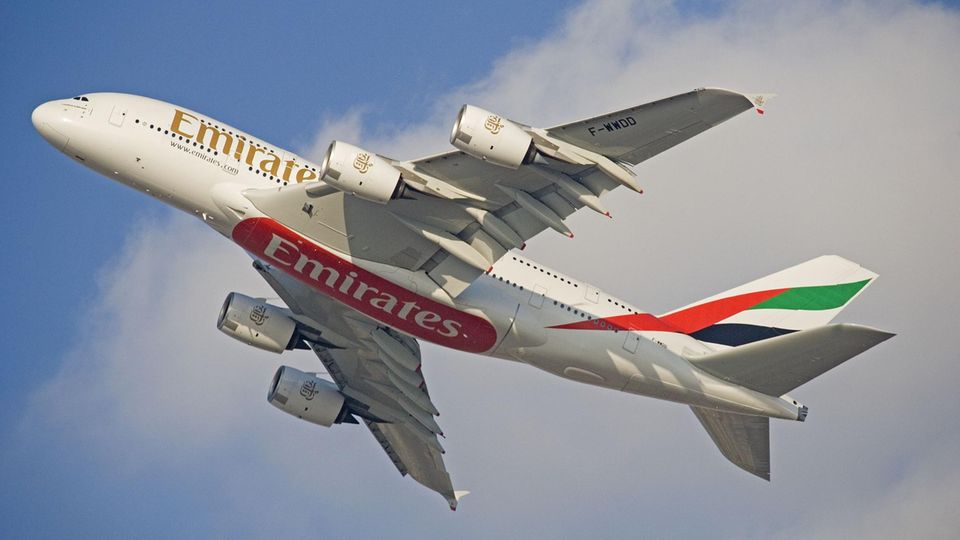 Airbus A380 von Emirates