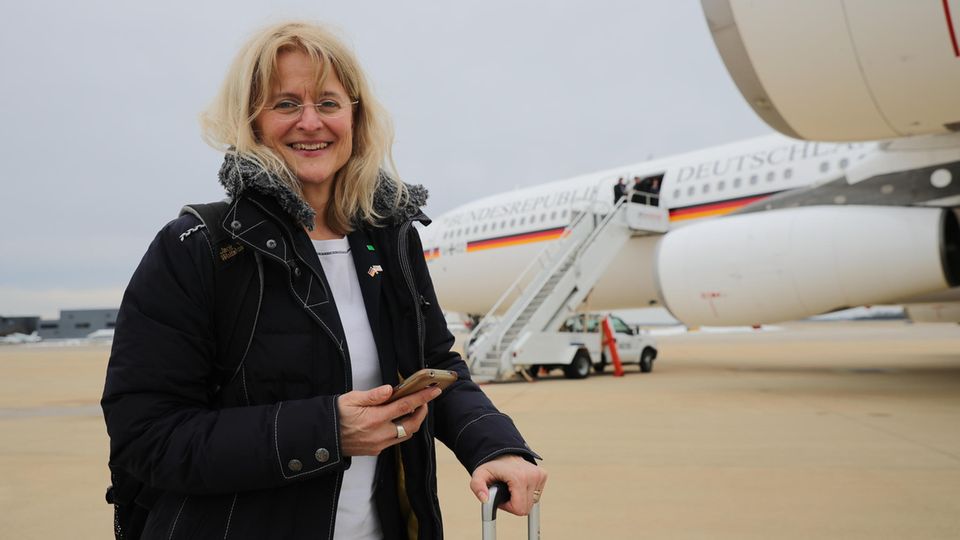Kristina Dunz bei ihrer Reise nach Washington