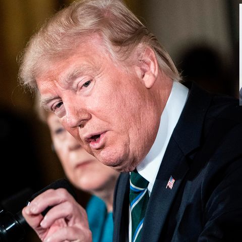 Donald Trump auf der Pressekonferenz mit Angela Merkel: US-Journalisten haben es gerade schwer, kritische Fragen zu stellen.