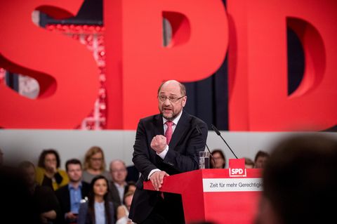 Martin Schulz beim SPD-Parteitag: Mit Rückendeckung in den Wahlkampf