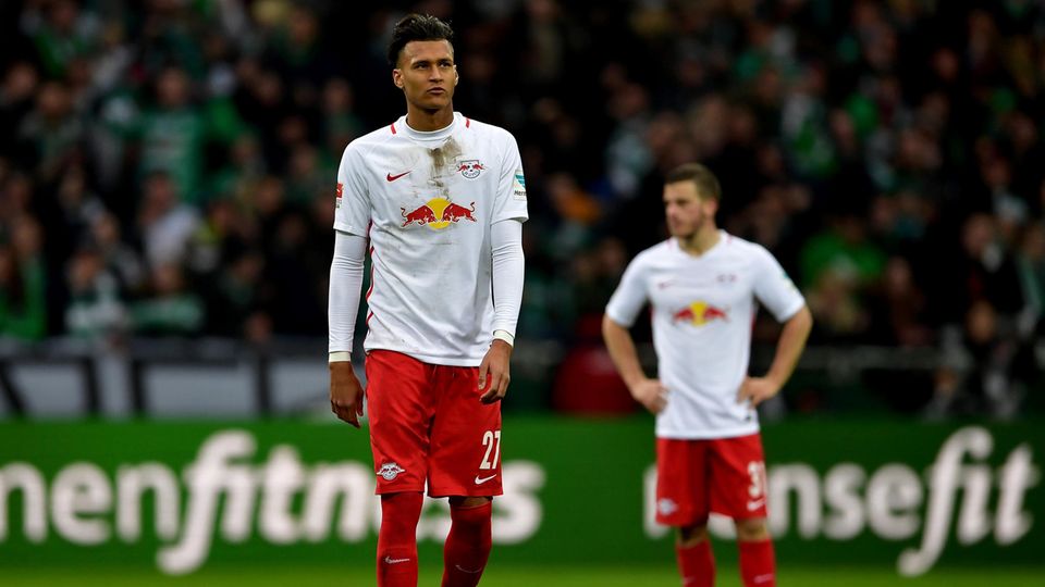 Frustriert: die RB Leipzig-Spieler nach der Niederlage gegen Bremen