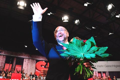 Der neue SPD-Chef Martin Schulz nach seiner Wahl am Sonntag in Berlin