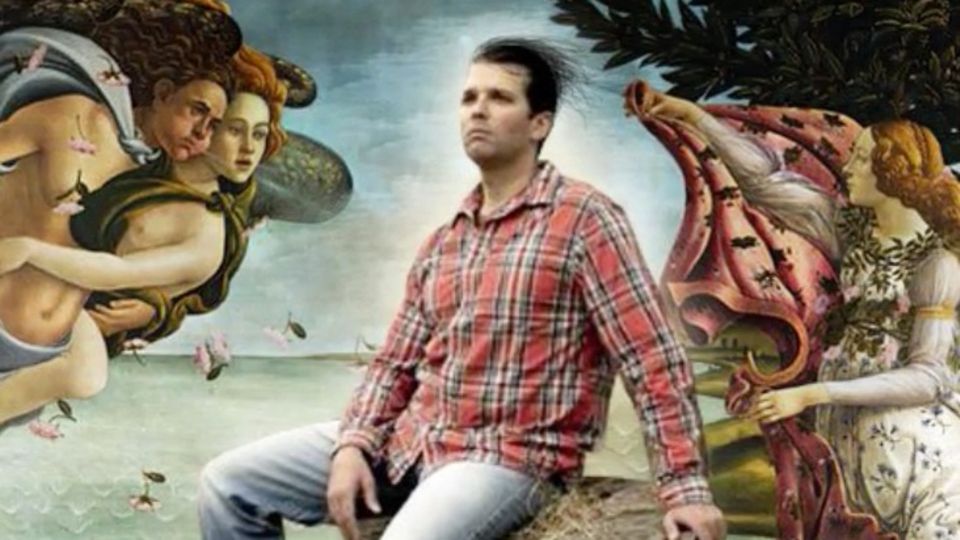 US-Präsidentensohn als Meme: Donald Trump Jr. sitzt auf einem Baumstumpf - und das Netz lacht sich kaputt US-Präsidentensohn als Meme: Donald Trump Jr. sitzt auf einem Baumstumpf - und das Netz lacht sich kaputt