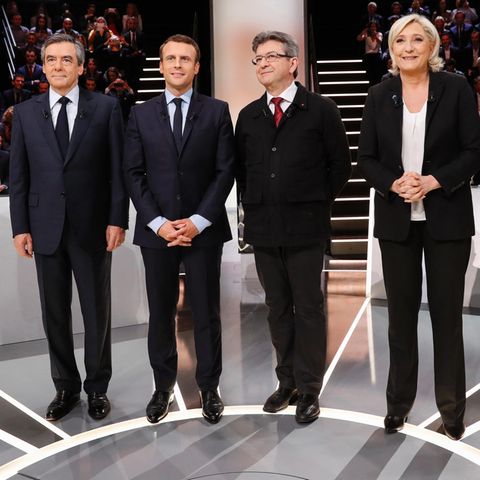 Frankreich Marine Le Pen Emmanuel Macron