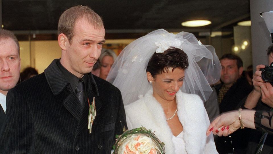 Mario Basler und Iris Schellenberg bei ihrer kirchlichen Hochzeit