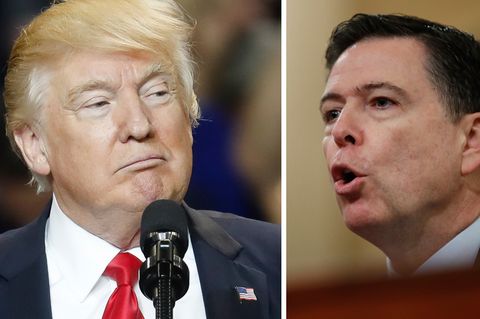 Der US-Präsident Donald Trump (l.) und der FBI-Direktor James Comey