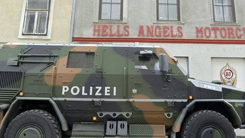 Wien im Januar: Immer wieder werden Mitglieder des Rockerclubs Hells Angels festgenommen