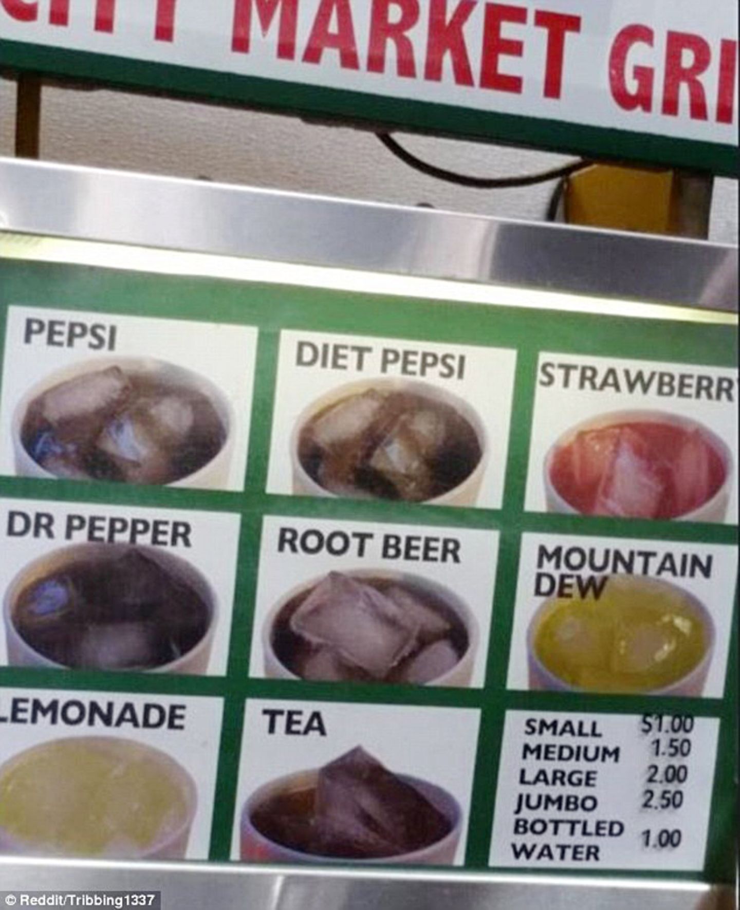 Falls jemand vergessen haben sollte, wie Pepsi, Limonade oder Tee aussehen