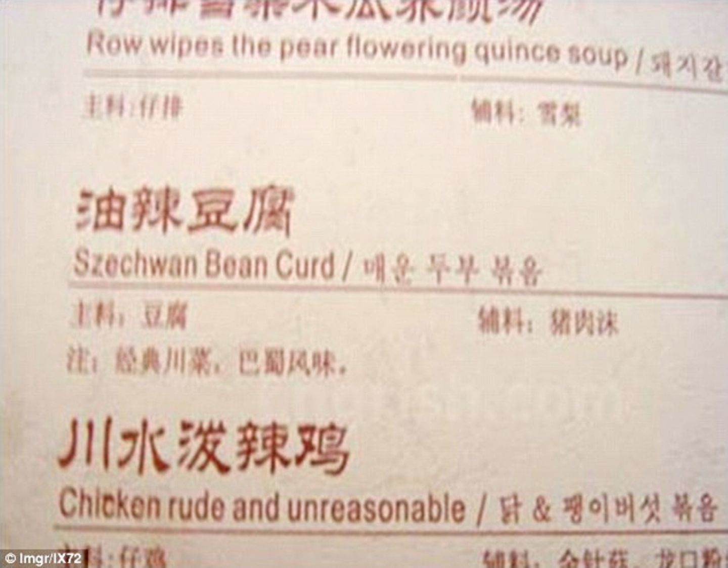 Das Hühnchen, das es in diesem chinesischen Restaurant gibt, ist "unhöflich" und "unzumutbar". Davon sollte man vielleicht lieber die Finger lassen – oder aber man bringt ihm ein paar Manieren bei.