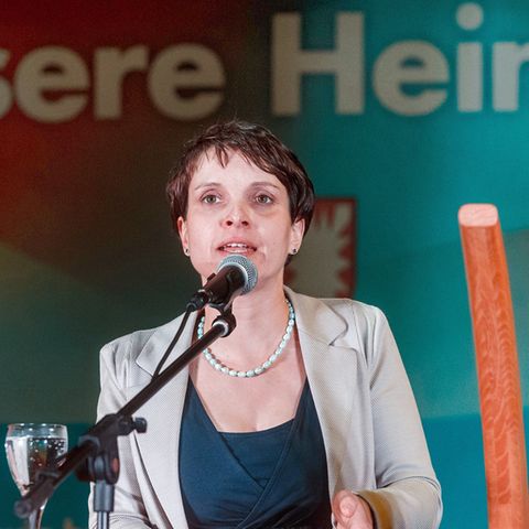 Frauke Petry (Archivbild) hatte ihre Probleme mit dem System "family and friends" der Saar-AfD. Kurz vor der Landtagswahl im Saarland scheint das vergessen. 