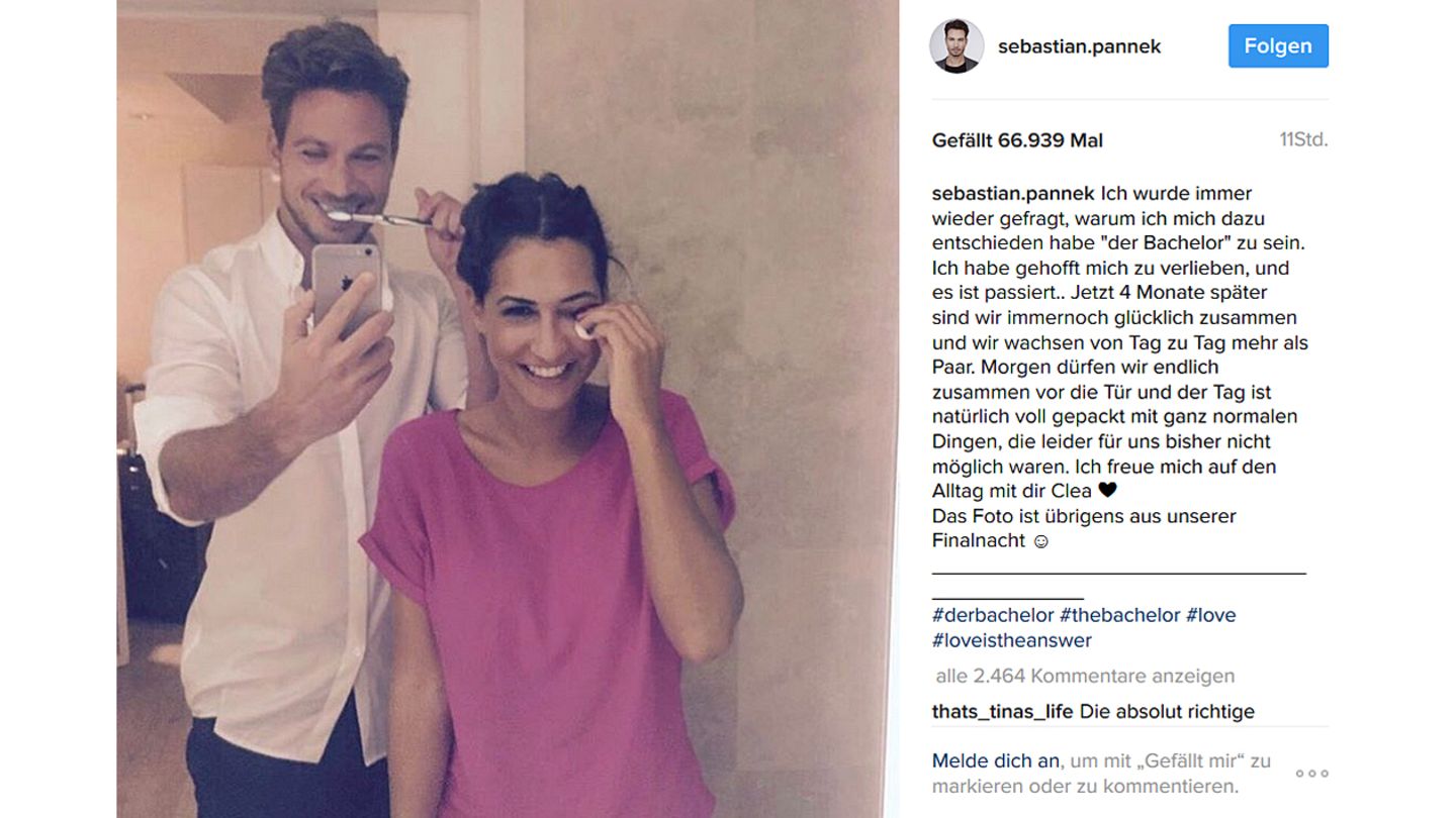 Der Bachelor Sebastian Pannek und Clea-Lacy
