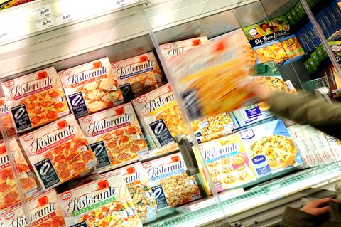 Tiefkühlpizza im Supermarkt