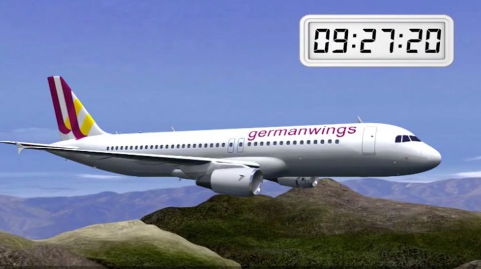 Animation des Germanwings-Absturzes Animation des Germanwings-Absturzes