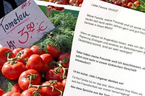 Brief und Gemüse