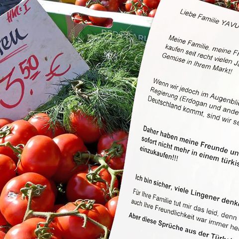 Brief und Gemüse