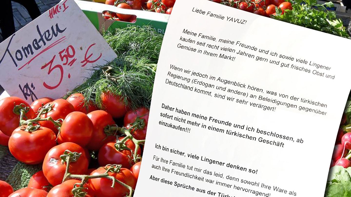 Brief und Gemüse
