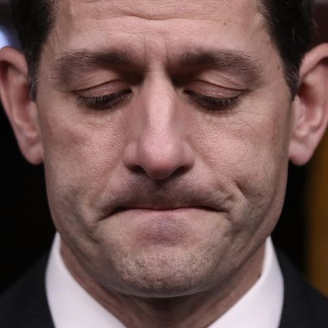 Hat Donald Trump eine peinliche Niederlage nicht ersparen können: Paul Ryan schaut verkniffen nach unten
