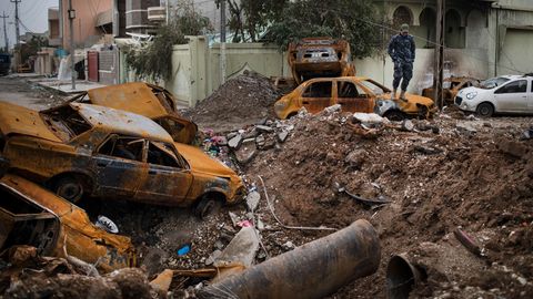 Zerstörungen in Mossul - Zivile Opfer gehen wohl auch auf das Konto des US-geführten Anti-IS-Koaltion