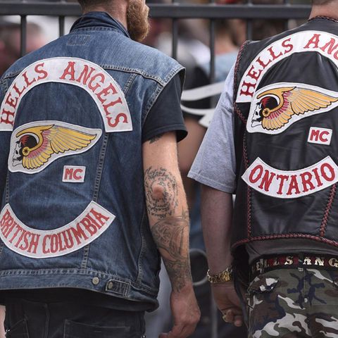 Zwei Hells Angels-Mitglieder während einer Veranstaltung in den USA (Symbolbild)