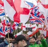 Britain First. Nach dem Brexit erleben die Nationalisten – wie hier bei einem Marsch in Telford – einen Aufschwung.