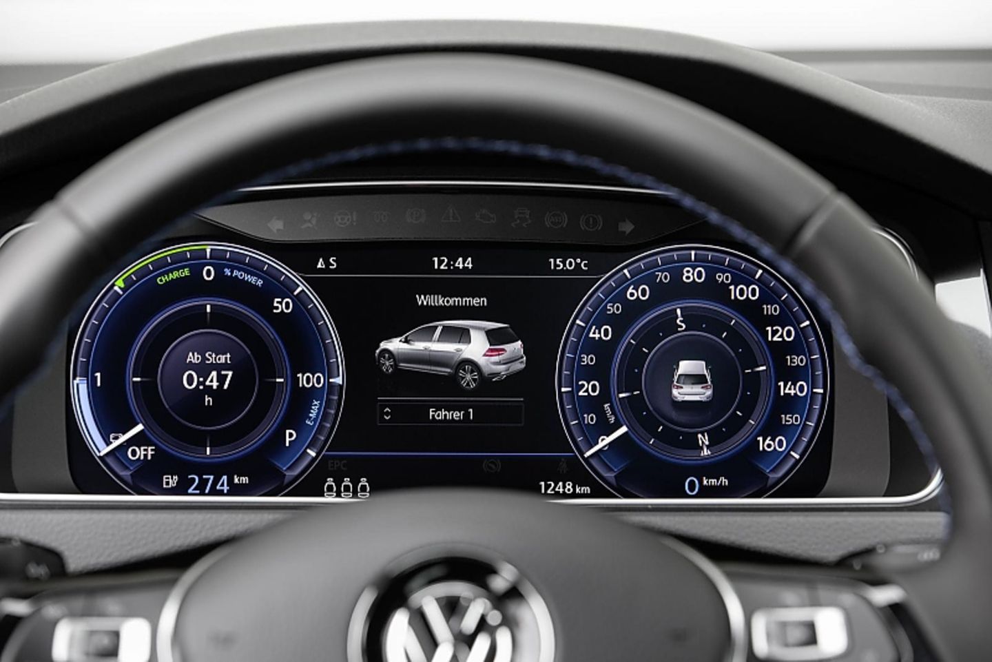 Digitale Instrumente als Option beim Volkswagen E-Golf