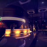 Mass Effect: Andromeda Ryder steht in der Bar auf der Raumstation Nexus