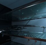 Mass Effect: Andromeda die Normandy steht als Modell im Regal von Ryder