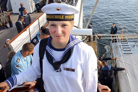 Jenny Böken auf der Gorch Fock