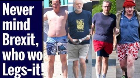 Schlagzeile der Daily Mail: Kritik an "Legs-it" wird laut ...