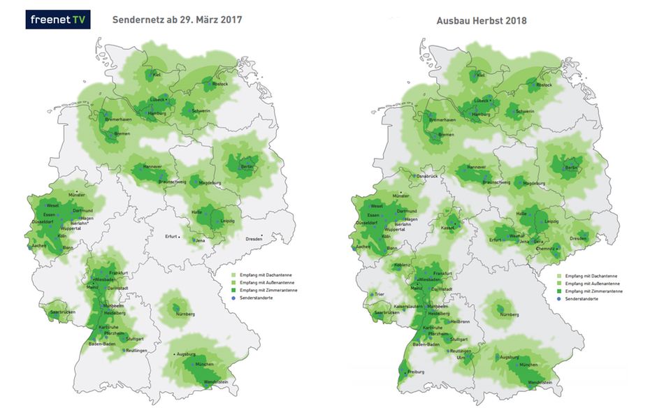 DVB-T2 karte DVB-T2 Karte mit Empfang