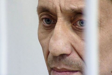 Mikhail Popkov  während des ersten Prozesses-