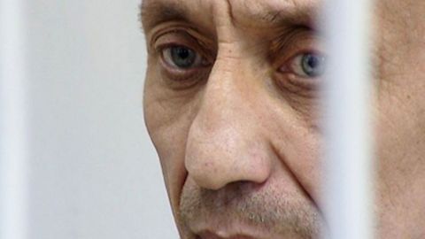 Mikhail Popkov  während des ersten Prozesses-
