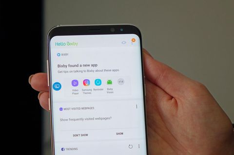 Der Assistent Bixby auf einem Samsung Galaxy S8