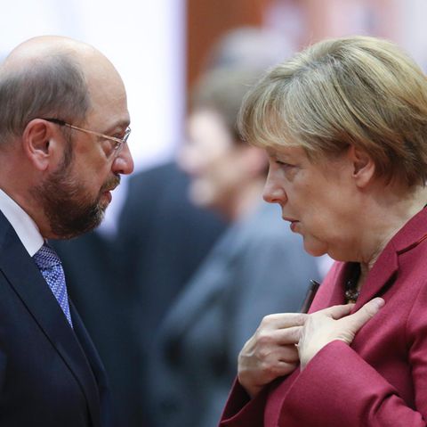 Martin Schulz und Angela Merkel: Rivalen um die Macht - aber Profis im Alltag.