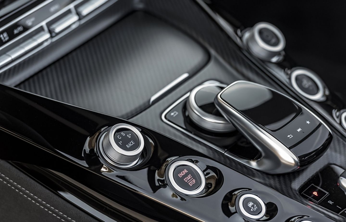 Mercedes AMG GT C Roadster - die Drehschalter wirken wie aus dem Fisher-Price-Regal