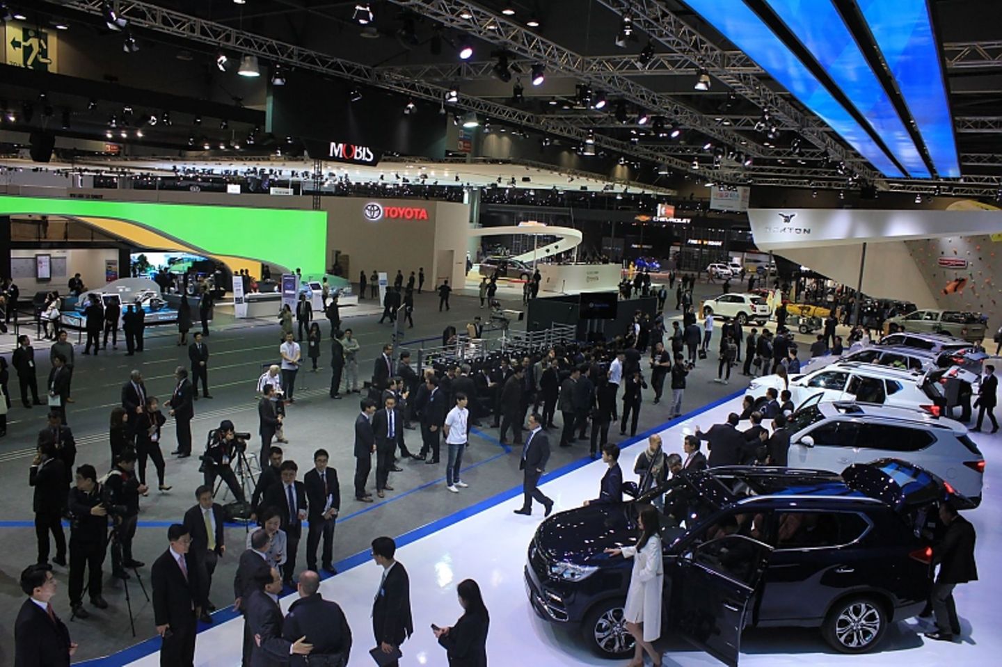 Der SsangYong-Messestand auf der Seoul Motor Show 2017.