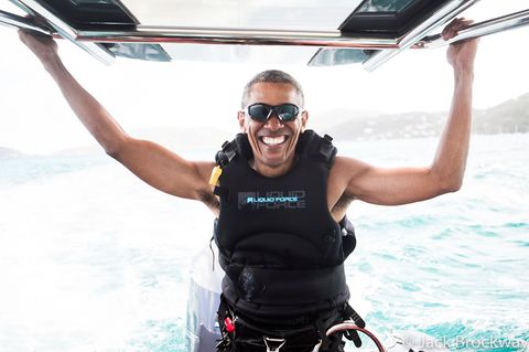 Meer, Wind, Sonne: Barack Obama genießt gerade einfach mal das Leben.