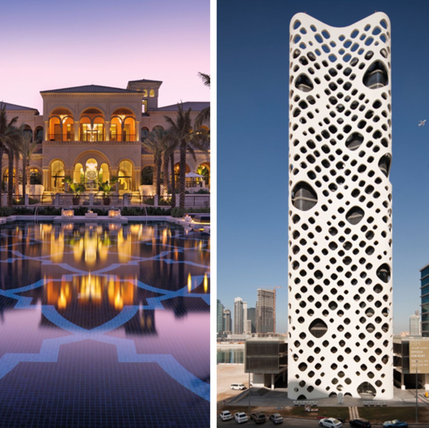 Collage: drei Hotels
