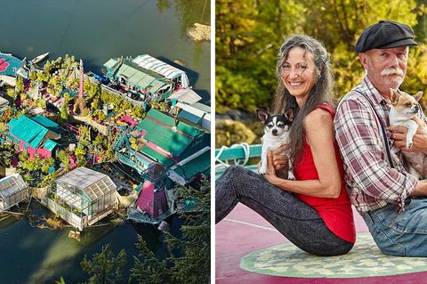 Hausboot de luxe: Paar lebt 25 Jahre in einem schwimmenden Dorf