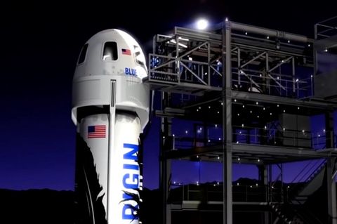 US-Firma Blue Origin: Mit dieser Raumkapsel sollen Touristen schon nächstes Jahr ins All fliegen